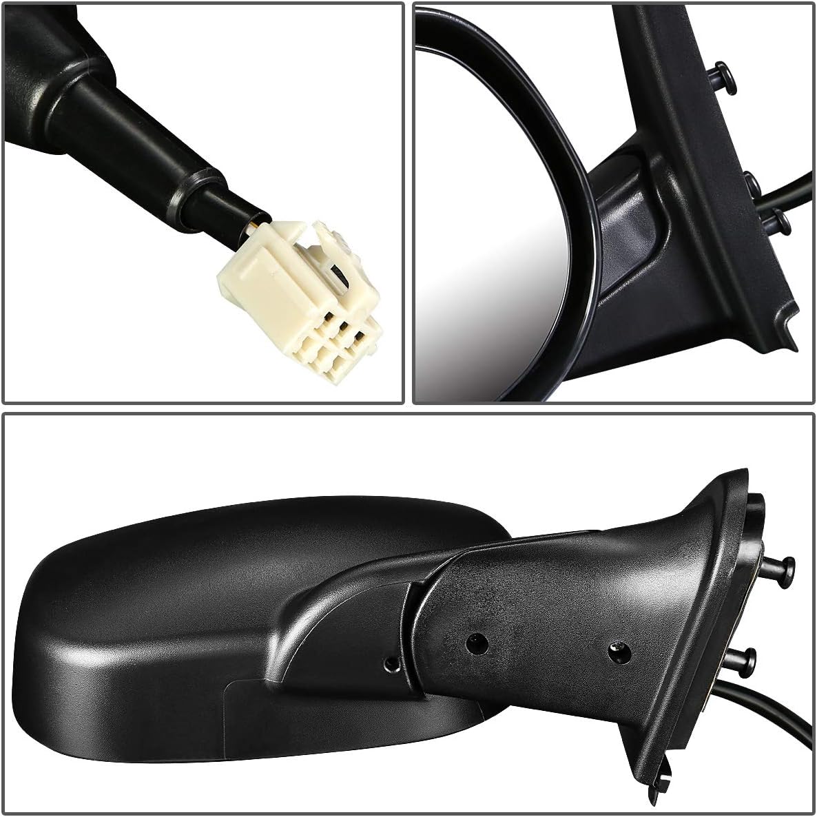 Auto Dynasty CH1321195 OE Style Powered Passenger/Right Side View Door Mirror Compatible with Dodge Ram 1500 Van B2500 99-03