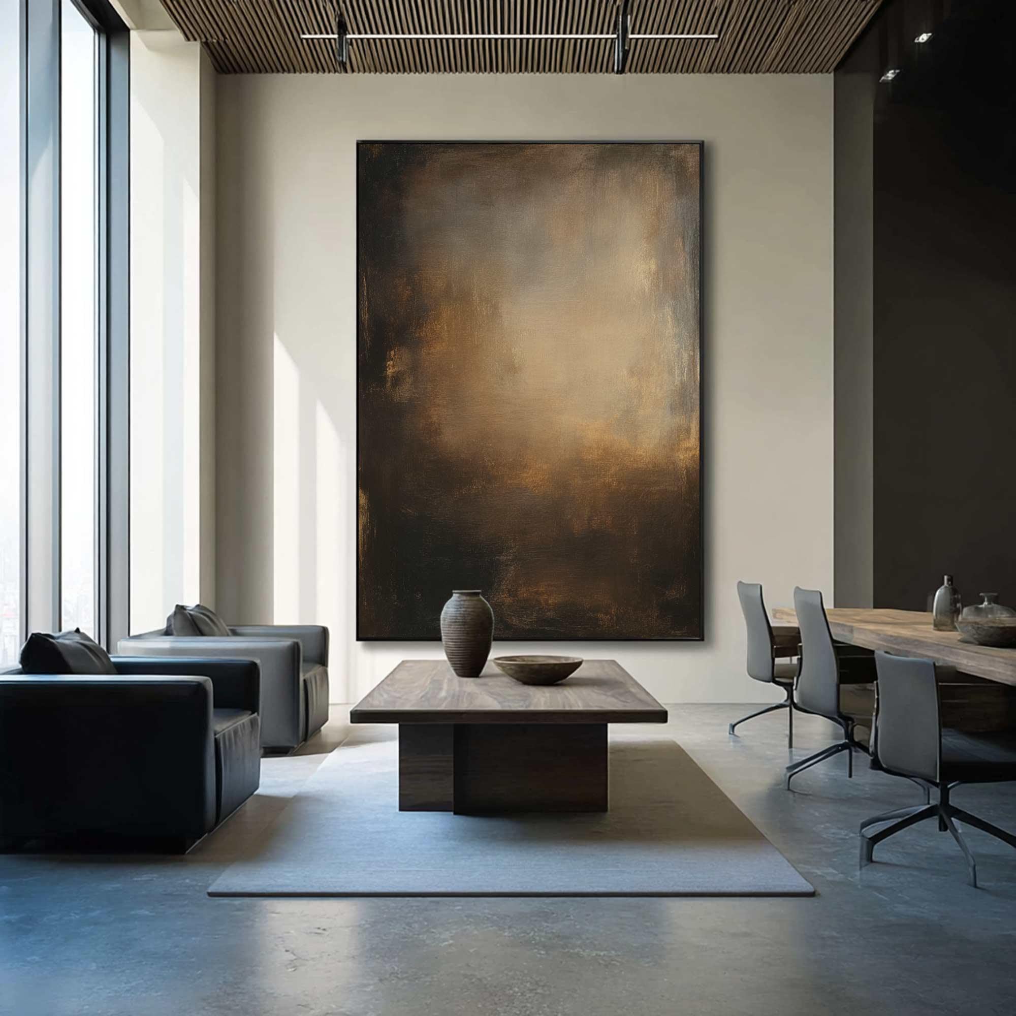 UUDEZO UUDEZOAbstrakcyjna sztuka ścienna Wabi-Sabi do salonu, wydruki na płótnie, obrazy, dzieła sztuki do dekoracji ścian, dekoracja domu (50 x 70 cm)