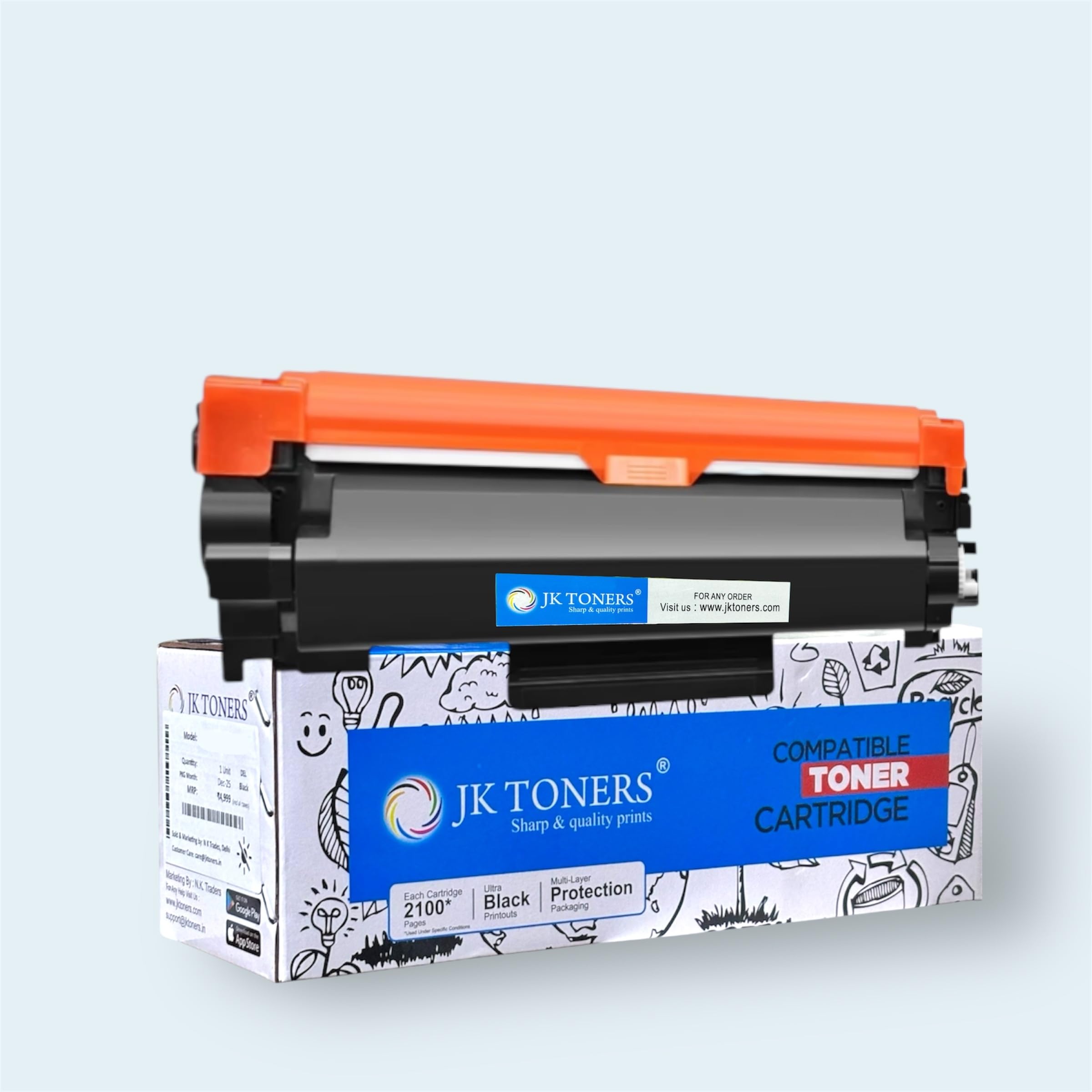 Jk toners TN 2570XL | TN2570 Toner Cartridge Compatible with DCP L2680DW L2640DW L2605DW HL L2460DW L2460DN HL L2440DW | High Page Yield - 1800