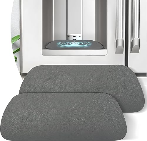 Miniatura 10 de Bandeja de goteo para refrigerador, paquete de 2 receptor de goteo de refrigerador para dispensador de agua de refrigerador, bandeja de goteo de