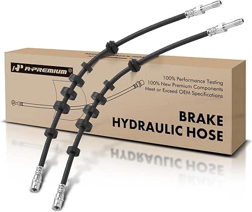 A-Premium Front Driver and Passenger Brake Hydraulic Hoses Compatible with