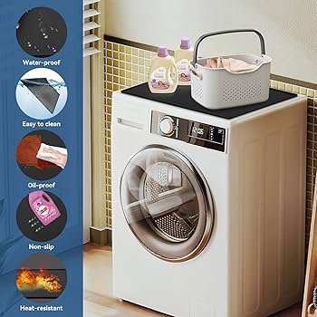 24 "x24" Washer And Dryer Top Protector Silicone Mat Square Waterproof