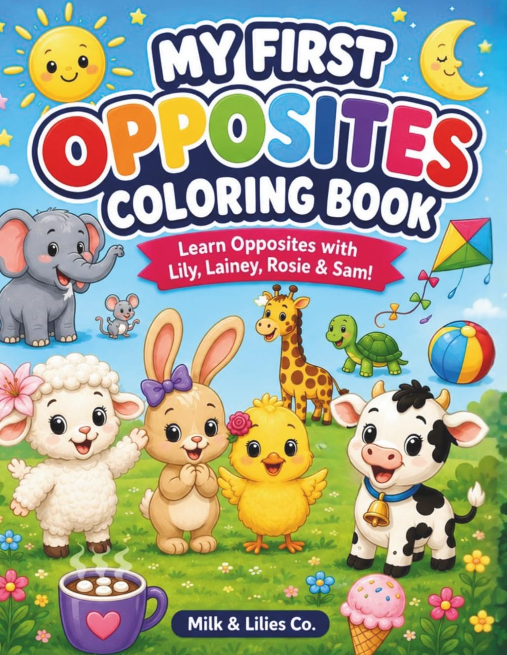 My First Opposites Coloring Book: Learn Opposites with Lily, Lainey, Rosie & Sam! (My First Learning Coloring Books)