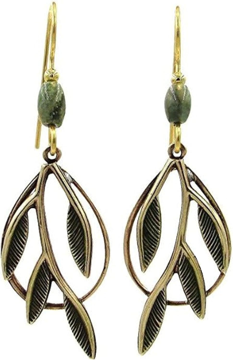 Silver Forest Goldtone Branches Dangle Earrings