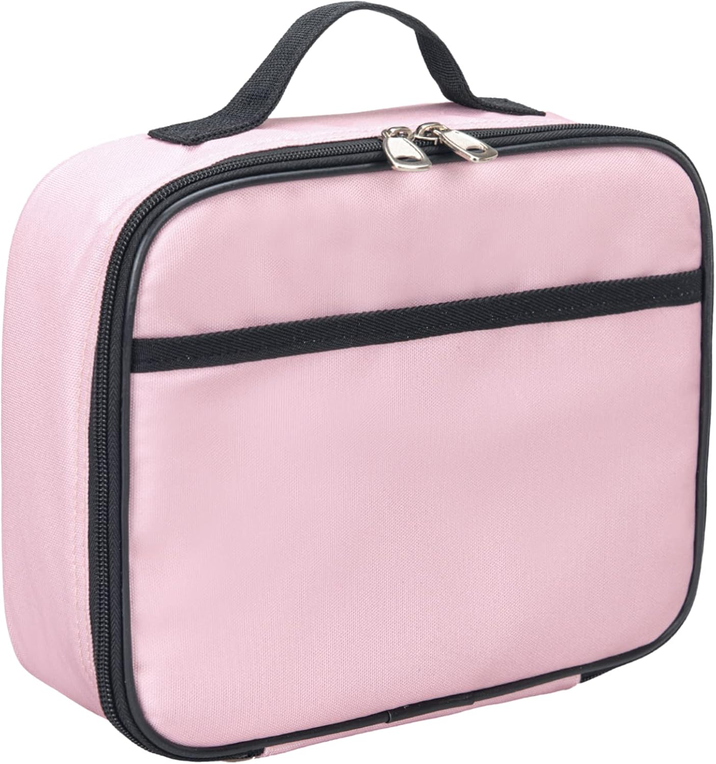 Fenrici Pink Lunch Box for Girls, Kids, Insulated Lunch Bag for School, Soft Sided Compartments, Spacious, BPA Free, Food Safe,10.8in x 8.5in x 2.8in, Cool Pink