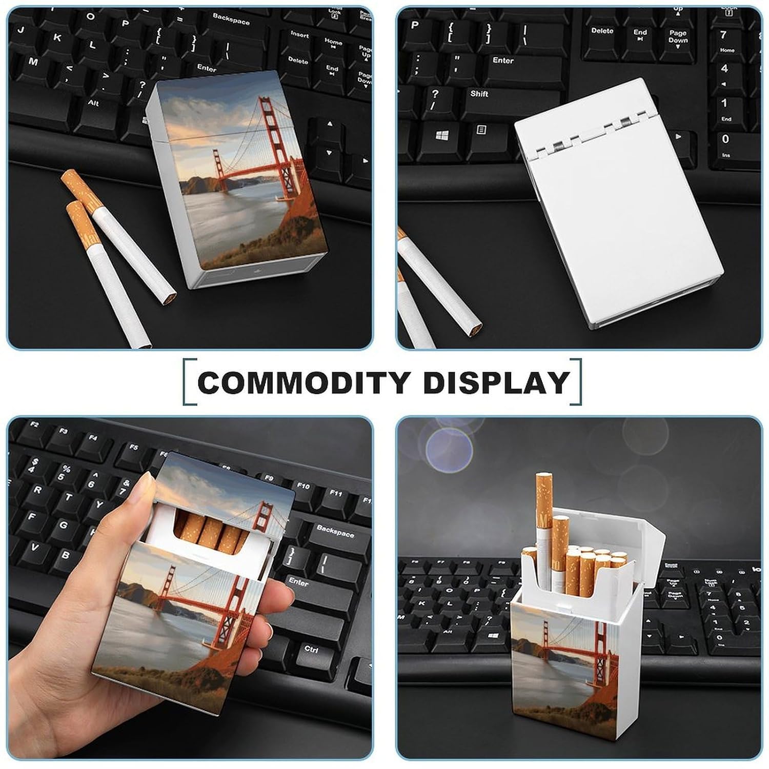 Golden Gate Bridge Plastic Cigarette Case King Size for Men Women image 5