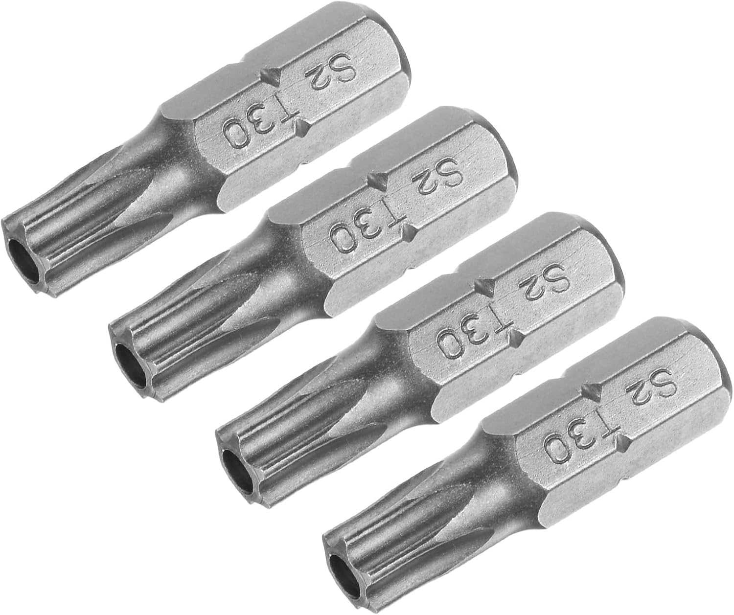 uxcell Torx Bits 1/4 Inch Hex Shank 25mm Length Magnetic Screwdriver T27 Screw Driver Bit S2 Alloy Steel 4pcs