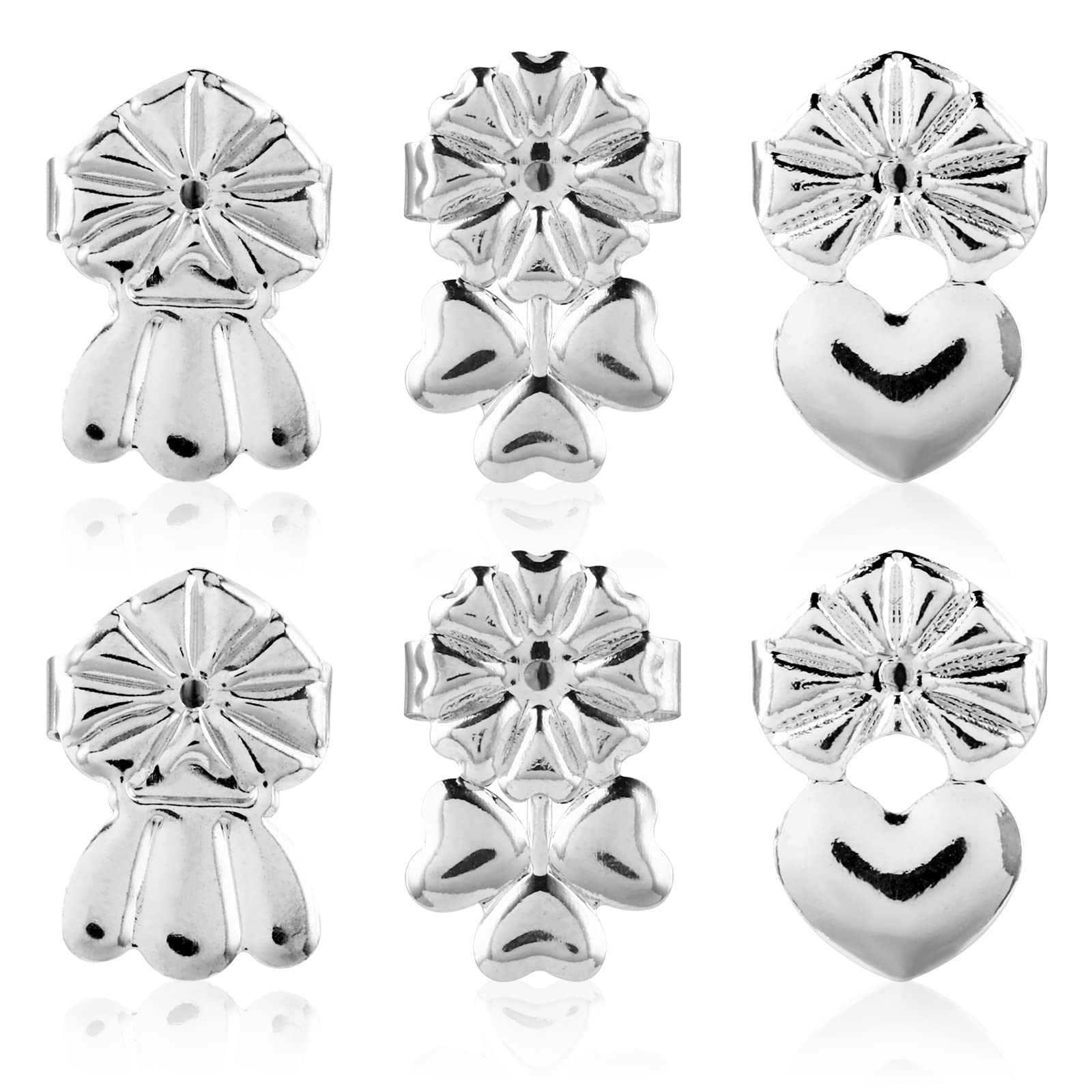 ASTER3 Pairs Earring Lifters Earring Support Backs for Heavy Earrings Drooping, Earring Lifters Backs Repacements for Heavy Earrings with Storage Box