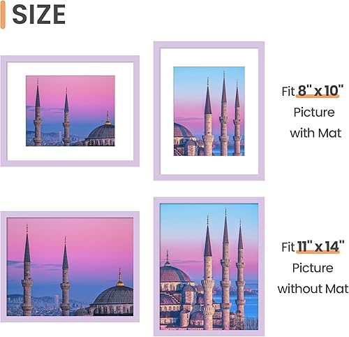 Vista 50 de upsimples - Portarretratos de 8.5 x 11 pulgadas, para fotos de 6 x 8 pulgadas con paspartú o de 8.5 x 11 pulgadas sin paspartú, marcos de fotos