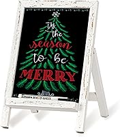 Vista 10 de 4 THOUGHT Small Tabletop Chalkboard Signs, 9.5" x 14" Magnetic Mini Chalk Board with Stand for Food Wooden Frame Easel Countertop Menu Board for