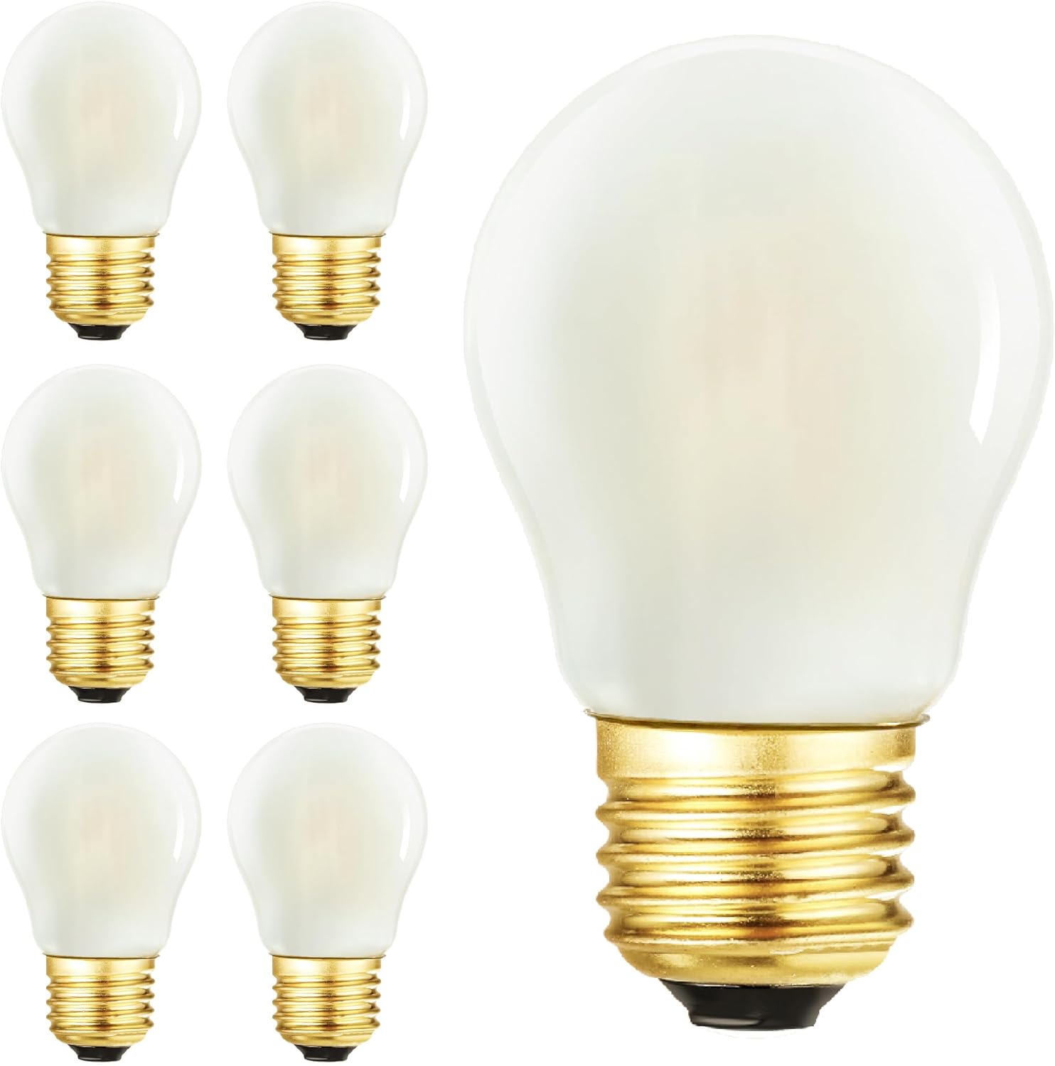 Dimmable LED Edison Short Small Light Bulb 40W, 400LM AC120V, Warm White 2700k Frosted E26 Edison Bulb 4W Equal 40W Light Bulb,G45 Globe Light Bulb for Pendant,Chandeliers,Vanity,6Pack