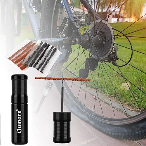 Miniatura 3 de Oumers Kit de herramientas de reparación de neumáticos de bicicleta sin cámara, pinchazos de neumáticos de bicicleta con 5 tiras de tocino más