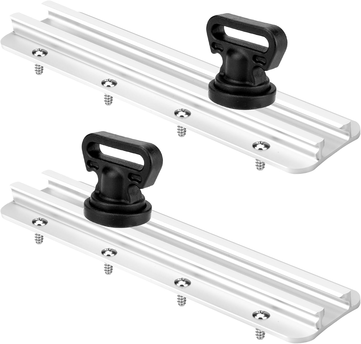 Kayak Rail Track Mount Vertical Tie Downs Accessories | Outdoor Water Sports 8" Kayak Fishing Top Loading Track and Tie Downs (Pack of 2)