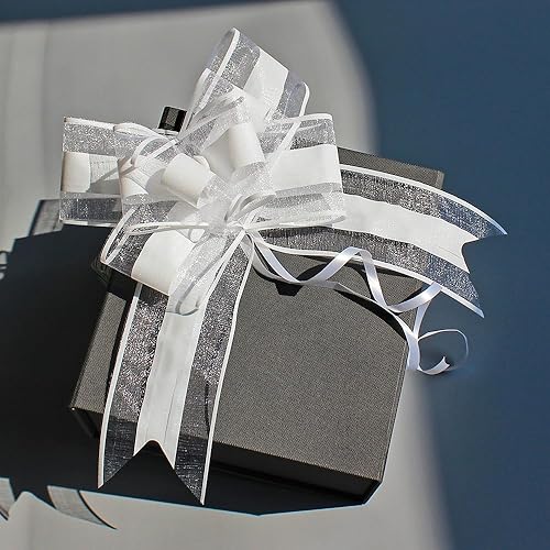 Miniatura 11 de WEWILUCK Lazos de regalo para regalos, lazos rosas para envolver regalos, lazos de regalo con cinta para bodas, despedidas de soltera y decoración