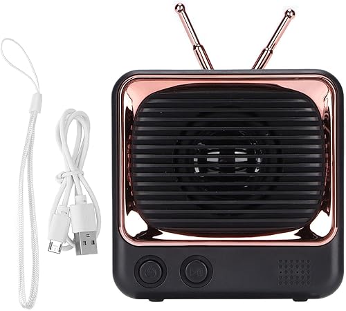 Miniatura 6 de SUNGOOYUE Altavoz inalámbrico BT 5.0 estilo retro TV, diseño macaron, plástico ABS, salida de 3 W, duración de batería de 8 a 9 horas, portátil