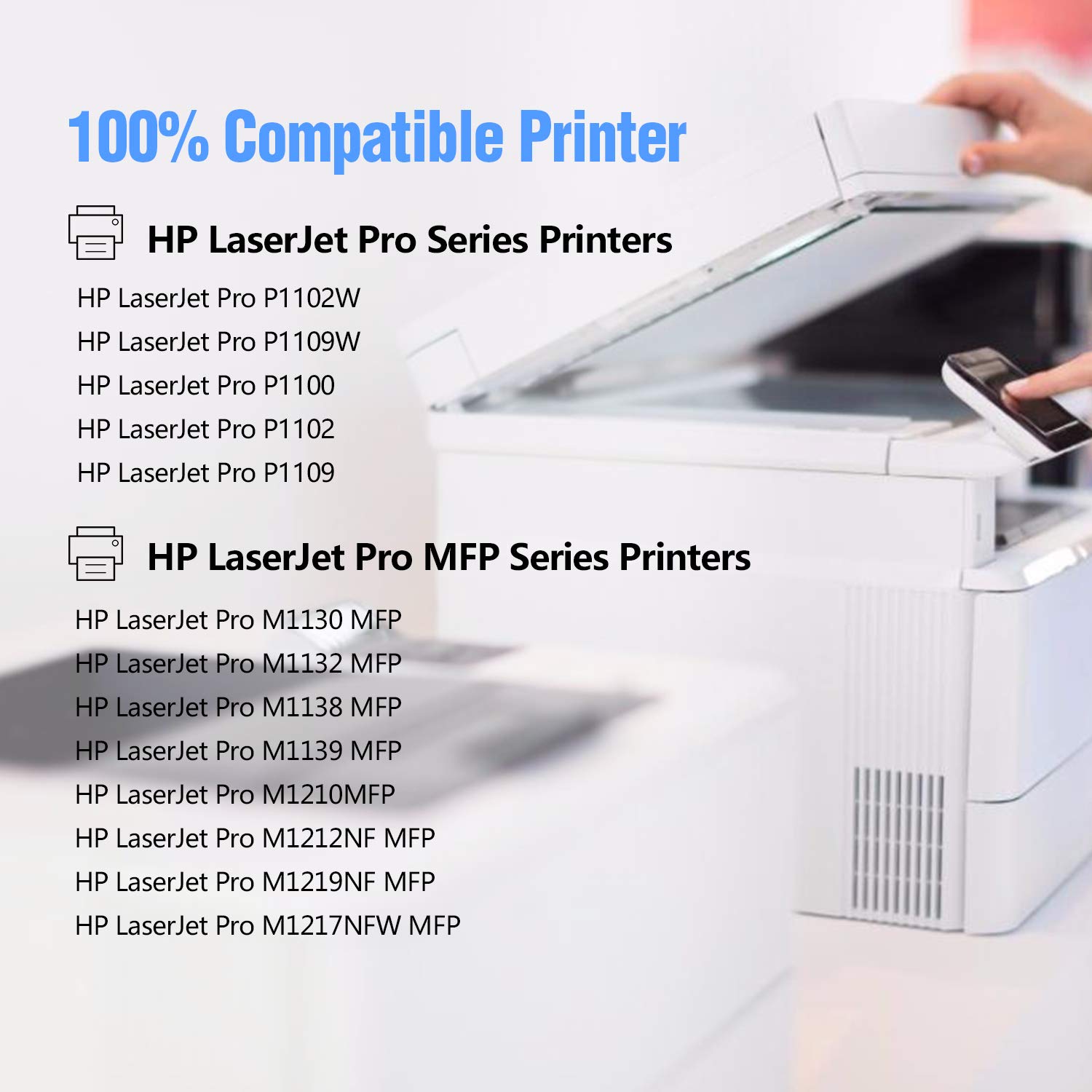 CMTOP 85A CE285A Compatible Toner Cartridge Replacement for HP 85A CE285A  Toner, High Yield, use in HP LaserJet Pro P1102W P1109W P1102 P1109 M1212NF  M1217NFW P1100 M1130 M1132 M1138 M1139 M1219nf MFP :