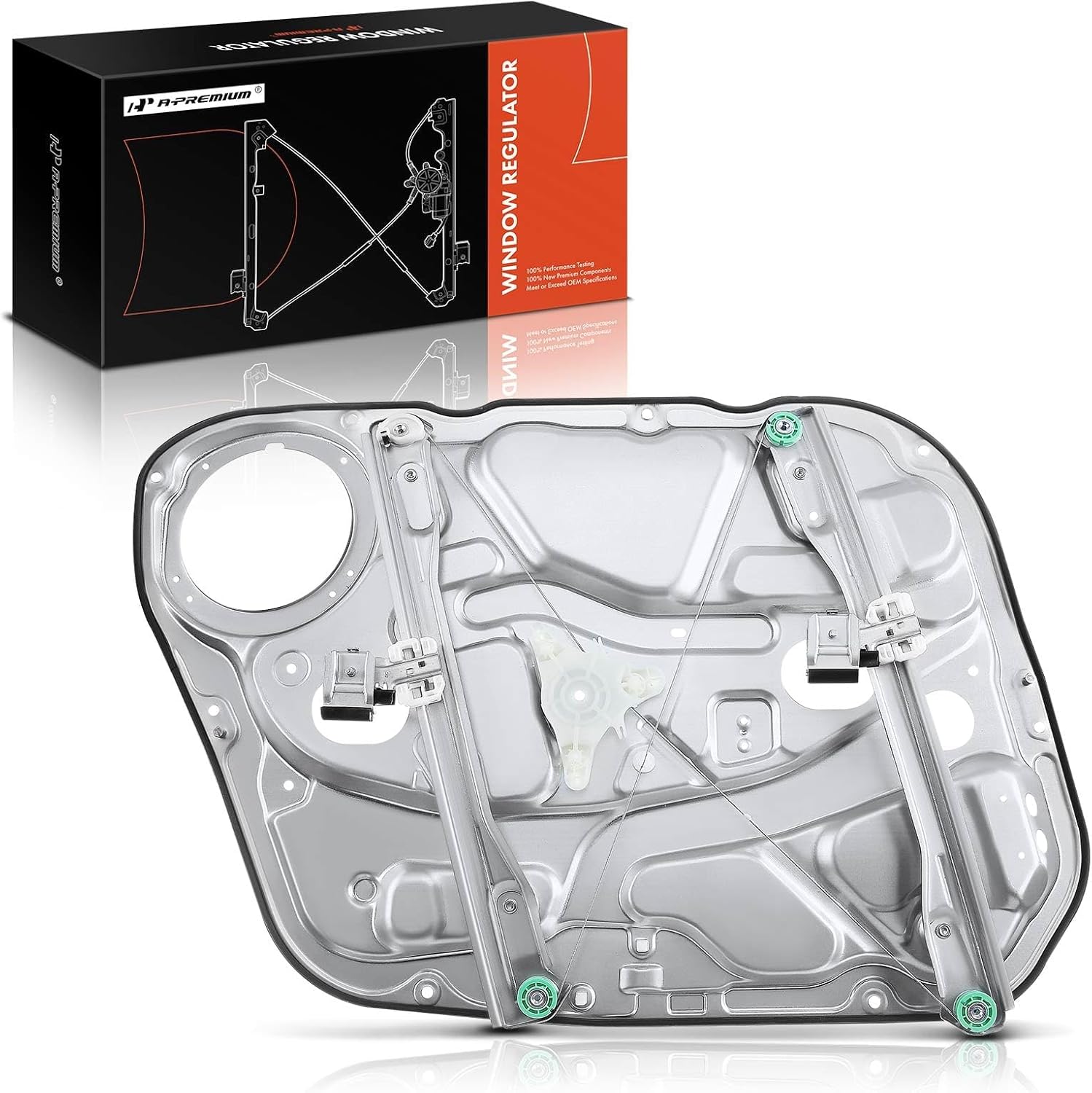 A-Premium Front Right Passenger Side Power Window Regulator Without Motor Compatible with Hyundai Elantra 2009-2012, Hatchback Body Style Only, Not Fit Sedan, with Panel, Replace# 82481-2L001