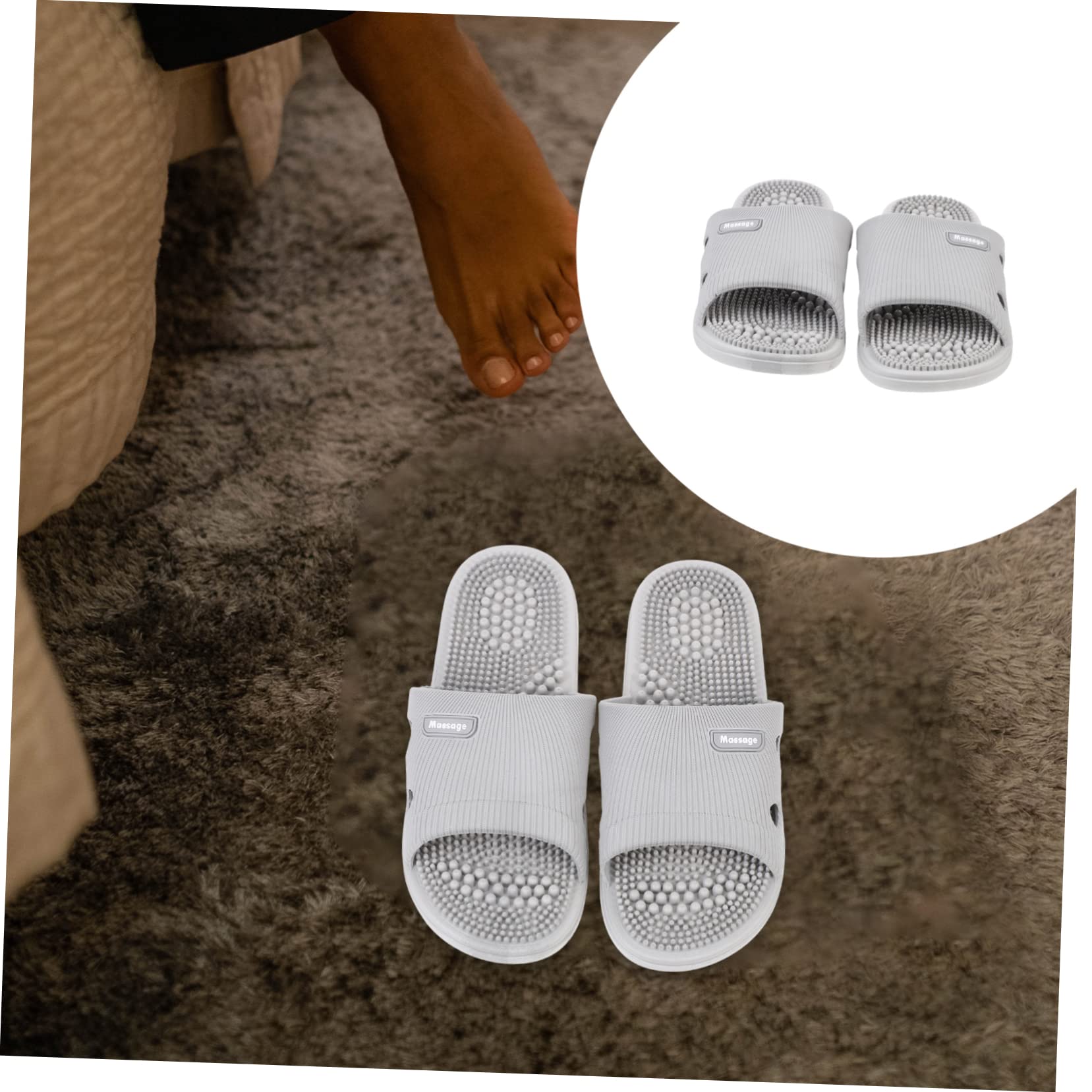 Healeved Summer Slippers Couples Unisex Non-Slip Slippers Breathable Massaging Indoor Footwear