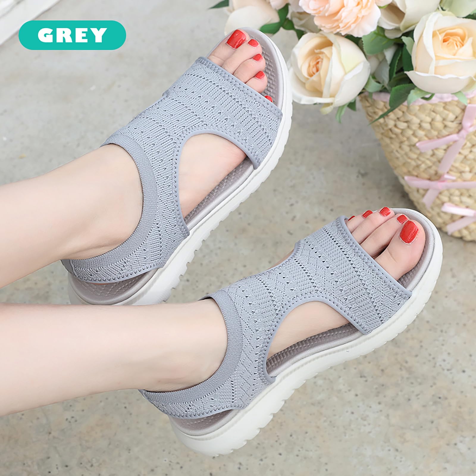 Sandales Femme Été Confortable Orthopédique Chaussures, 35-42 EU