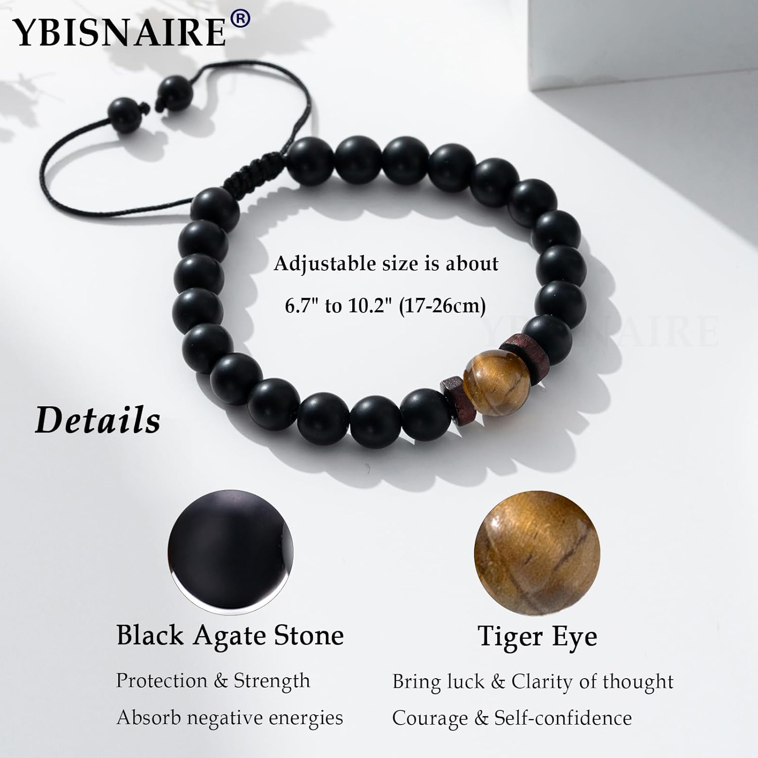 Gifts for Mens Boy Dad Husband Brother Boyfriend Son Uncle Nephew Grandson Grandpa Son in Law Stepdad New Dad, Tiger Eye Beaded Bracelet Gifts for Birthday Fathers Day Graduation Christmas Presents - Image 6