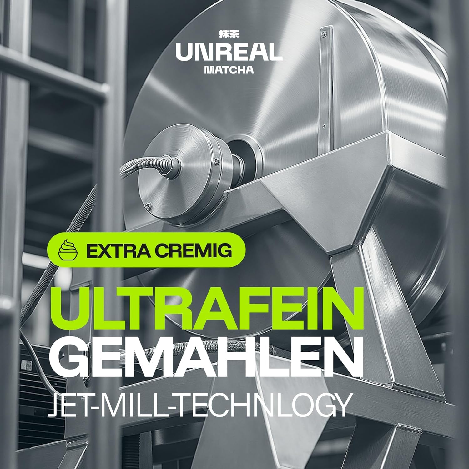 UNREAL® Bio Matcha Set Japan – 30g Ceremonial Matcha Pulver mit Bambusbesen & Bambuslöffel – Matcha Starter Set in Geschenkbox – Japanischer Grüner Tee für cremigen Matcha Latte inkl. Zubehör