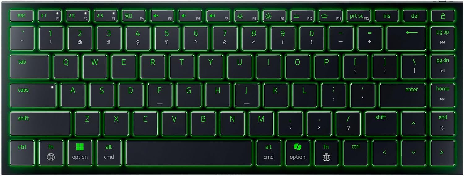 Joro Wireless Gaming Keyboard, Portable Compact 75%, Low Profile Keys | Bluetooth 5.0 & USB-C, RGB Backlit, 1800-Hour Battery, Quiet Keys, Aluminum Frame, Multi-Device For PC & Mac, Steam Deck