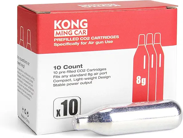 KONG MING CAR CO2 Capsules - High-Purity Gas Cartridges for Pneumatic Tools (8g/12g)