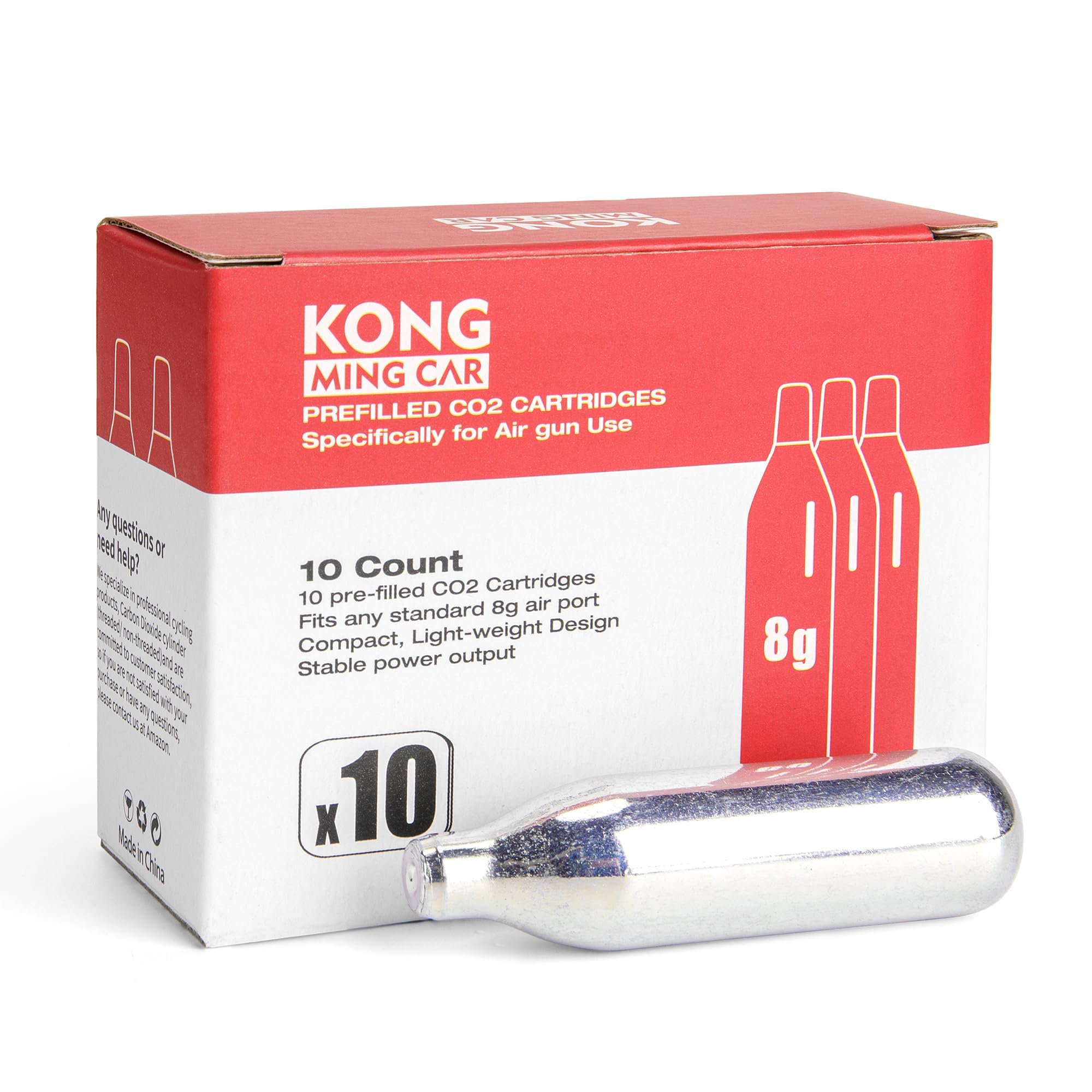Cartouches CO2, Bouteille de gaz CO2 Haute pureté avec boîtier en Acier, sans Huile & Conception Anti-Fuite pour appareils pneumatiques & Accessoires