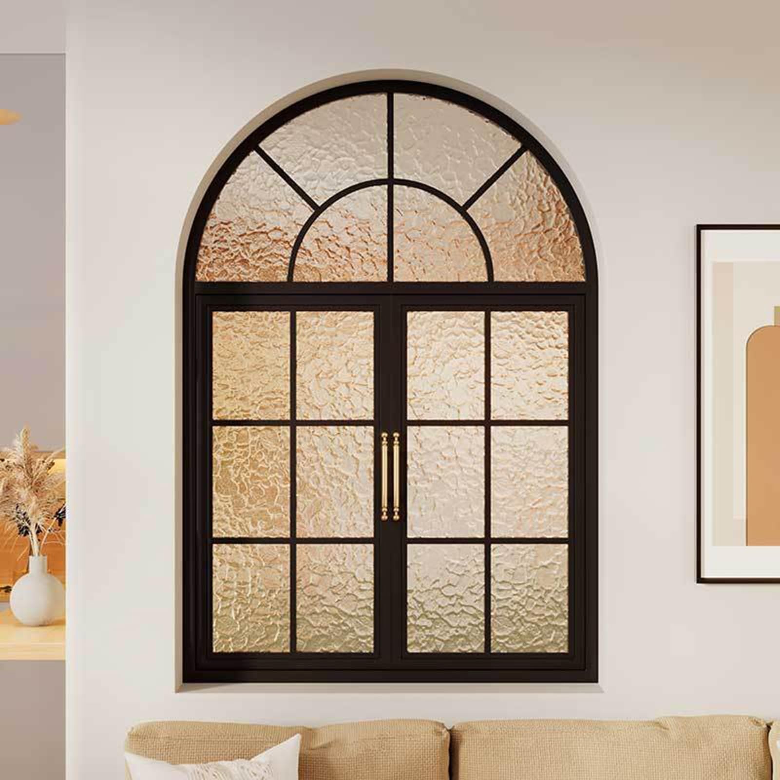 Amazon.com: HJLKDYM Arched French Windows, Vintage Iron, Casement