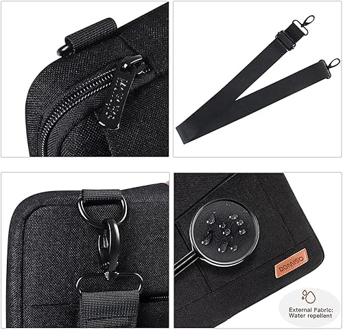 Vista 4 de DOMISO Funda para laptop de 17 a 17.3 pulgadas compatible con computadora Dell de 17.3 pulgadas, HP Pavilion 17/ProBook 470/MSI GS73VR Stealth Negro