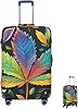 Luggage Cover 65-95CM Elastic Suitcase Cover Protector Multicolor Leaf Luggage Covers Anti-Scratch Washable Carry On Suitcase Protector Decoraitve Covers XL