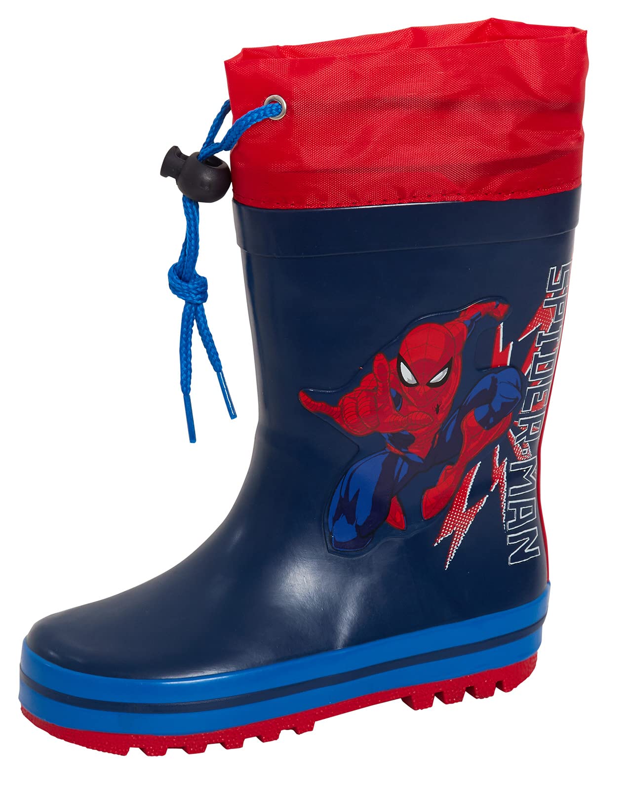 Marvel Stivali in Gomma Spiderman con Legaccio Ragazzi Stivali in Gomma Supereroi Stivali da Pioggia Bambine Stivali da Neve