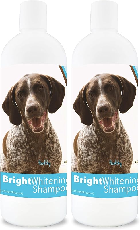 Shampoo Clareador para Cães de Pelagem Branca e Clara Healthy Breeds 355 mL, Pacote com 2