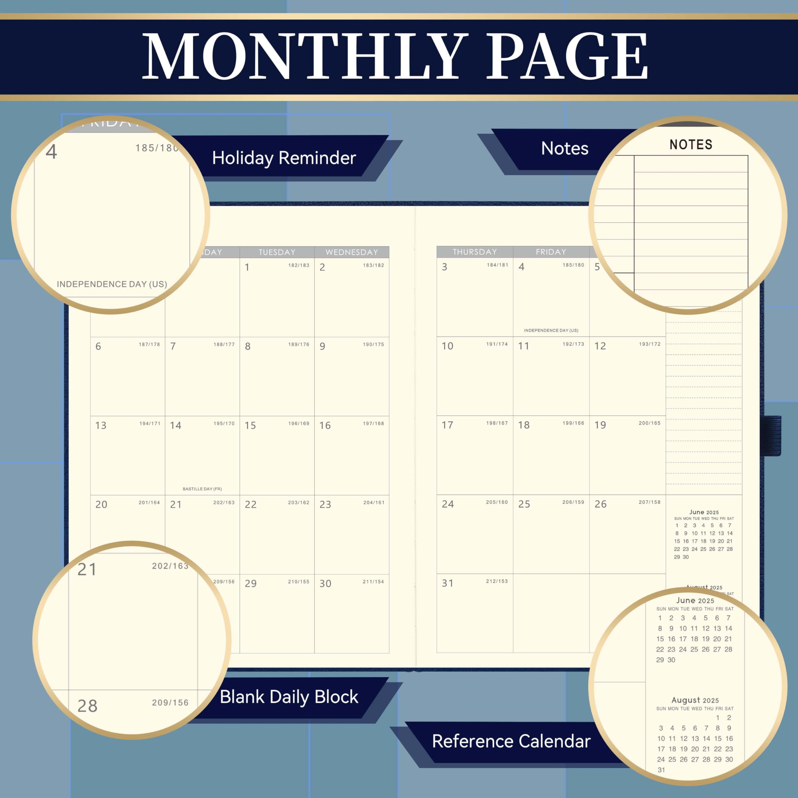 Leather Bound Monthly Planner