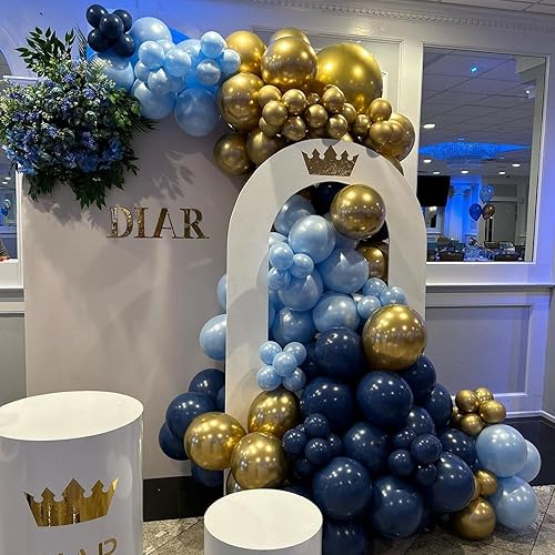 Miniatura 10 de Juego de globos de color blanco arena dorada, globos de doble relleno de 12 pulgadas, globos de fiesta boho con cromo metálico dorado neutro crema