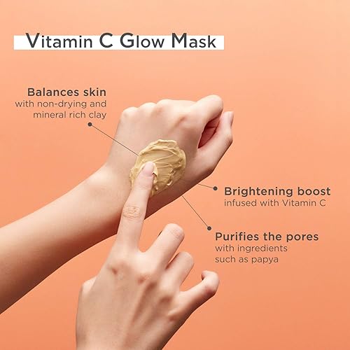 Miniatura 3 de Hanskin Máscara de vitamina C, máscara de arcilla con ácido ascórbico para una piel brillante y purificación, hidratación e hidratación 2.4 fl oz