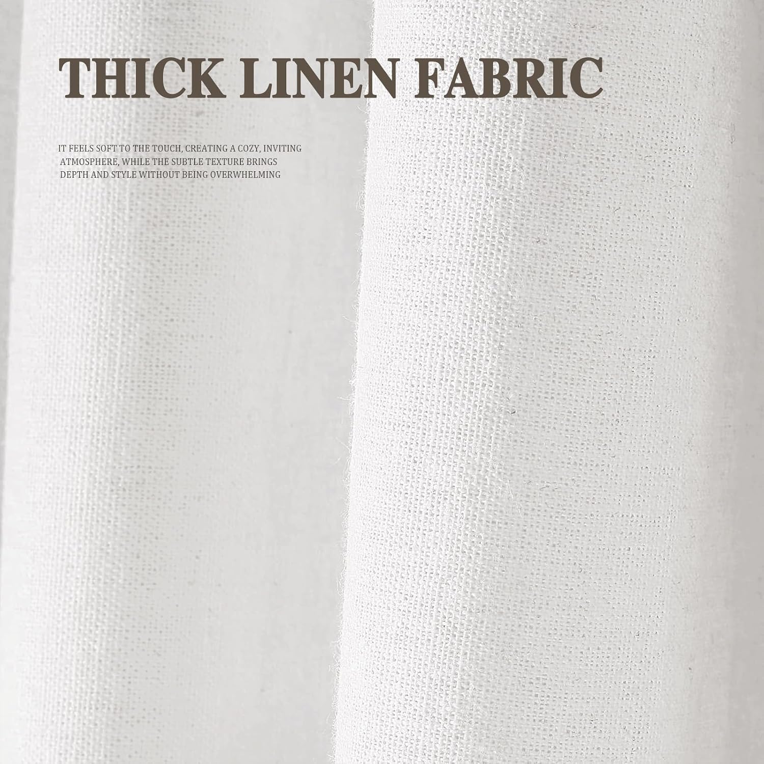 Farmhouse Shower Curtain Ruffle Linen White 72" W x 78" L