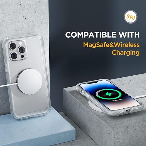 Miniatura 496 de Miracase Glass Series - Funda magnética para iPhone 15, compatible con MagSafe, de cuerpo completo, protector de pantalla de vidrio 9H integrado