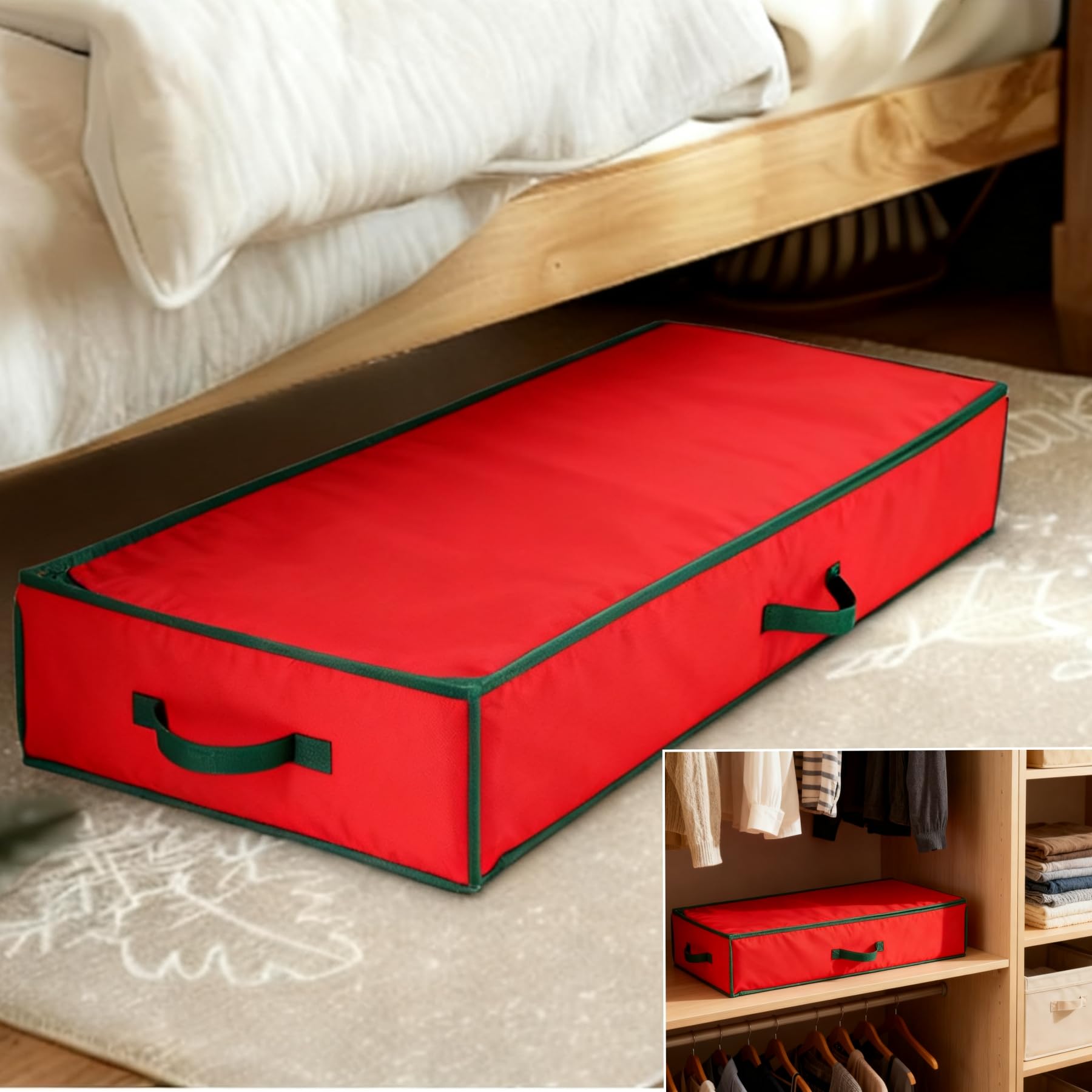 Dasellfa Organizer Carta da Regalo, Sacco Portaoggetti per Carta Regalo Rotolo Tessuto Impermeabile in Tessuto Oxford 600D, per Stoccaggio Scatola Regalo, Buono Regalo 103 x 35 x 16cm