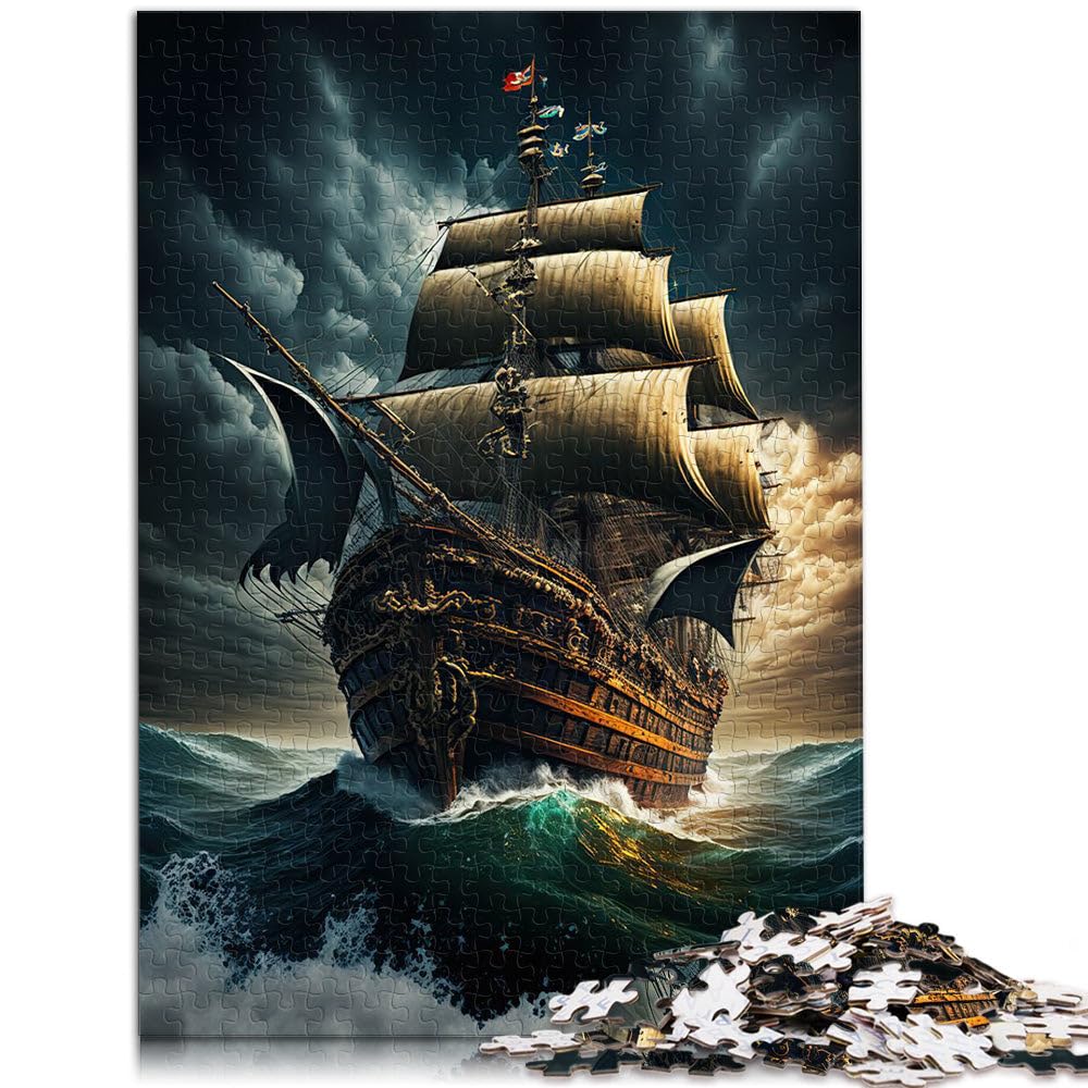 Puzzle 2000 pezzi per adolescenti Nave pirata Giocattolo educativo intellettuale decomprimente Lista dei desideri con Babbo Natale 70x100cm