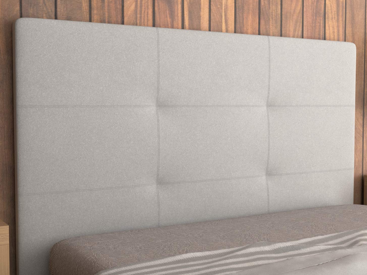 LA WEB DEL COLCHON Cabezal Cama Andrea Tapizado Acolchado 8 cm con Fijación a Pared – Cabecero de Cama Suave y Elegante – Cama de 80 (90 x 70 cms) Blanco Polipiel – Cabeceros Acolchados — view 35