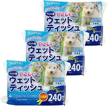 Pet Pro Gentle Wet Taste, 80 Sheets x 3P x 3, 80 Sheets x 9