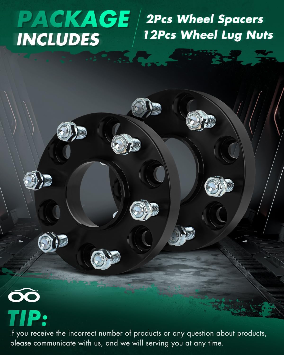 SCITOO 2Pcs Wheel Spacers 1 inch 6x5.5 Bore 78.1mm Studs 14x1.5 6 Lug Wheel Spacers Adapters Fit for Chevrolet Tahoe for Chevrolet Avalanche for Chevrolet Blazer for Chevrolet