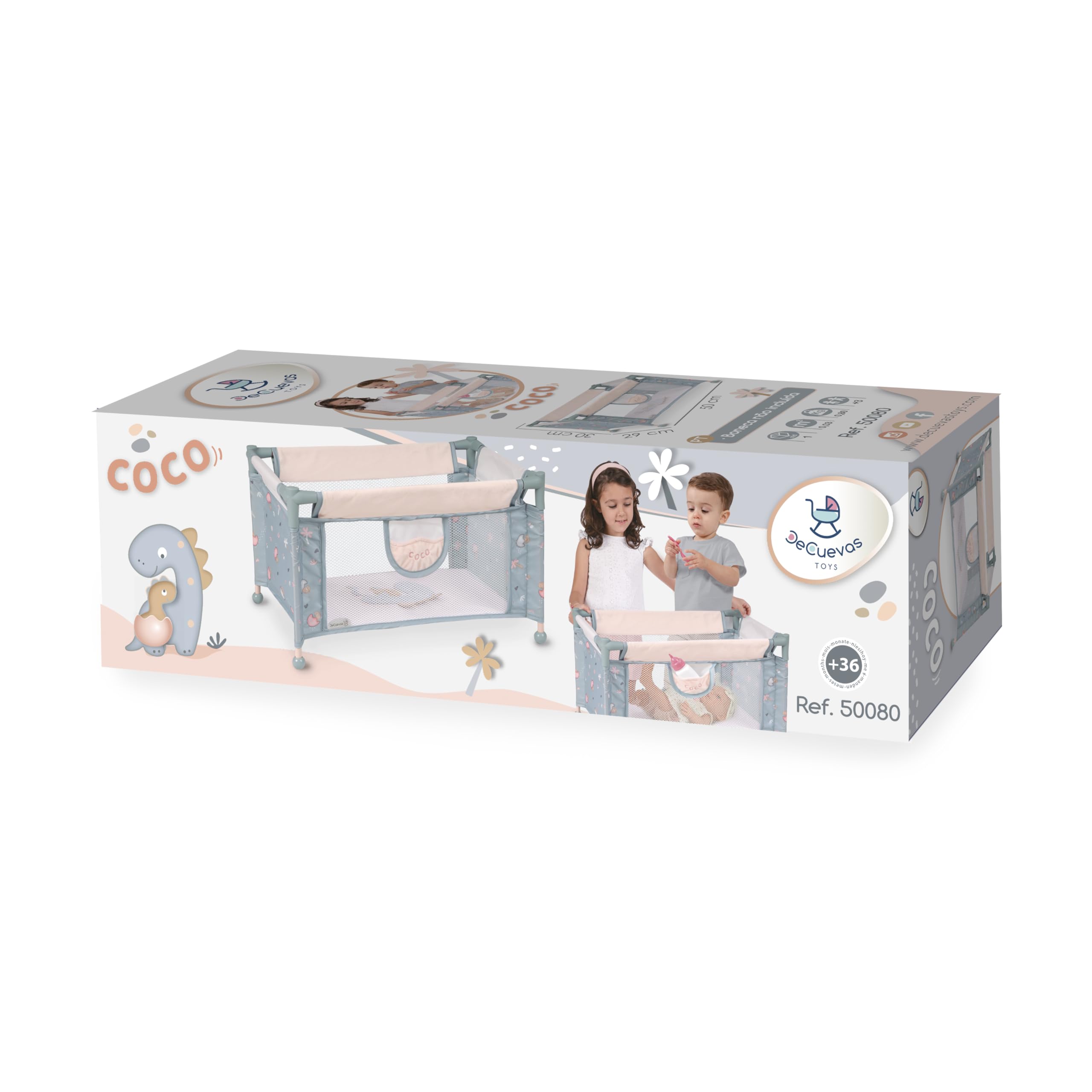 DE CUEVAS TOYS - Travel Crib, 50080, White and Blue