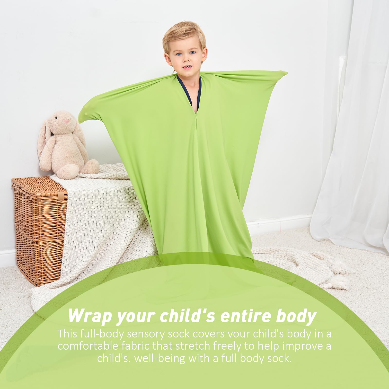 Sensory Sock (Small 40''×27'') Special Supplies With Sensory Need, Body Sock, Full-Body Wrap To Relieve Stress, Self-Claming, Relaxing - Image 4