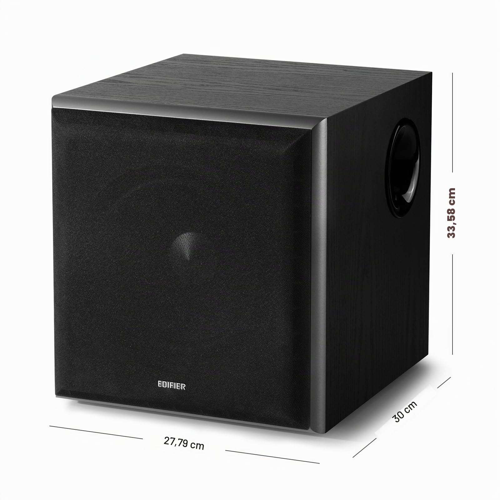 Edifier T5 Caisson de Basses Alimenté 70 W RMS Woofer Amplifié Haut-Parleur 20 cm Filtre Passe-Bas