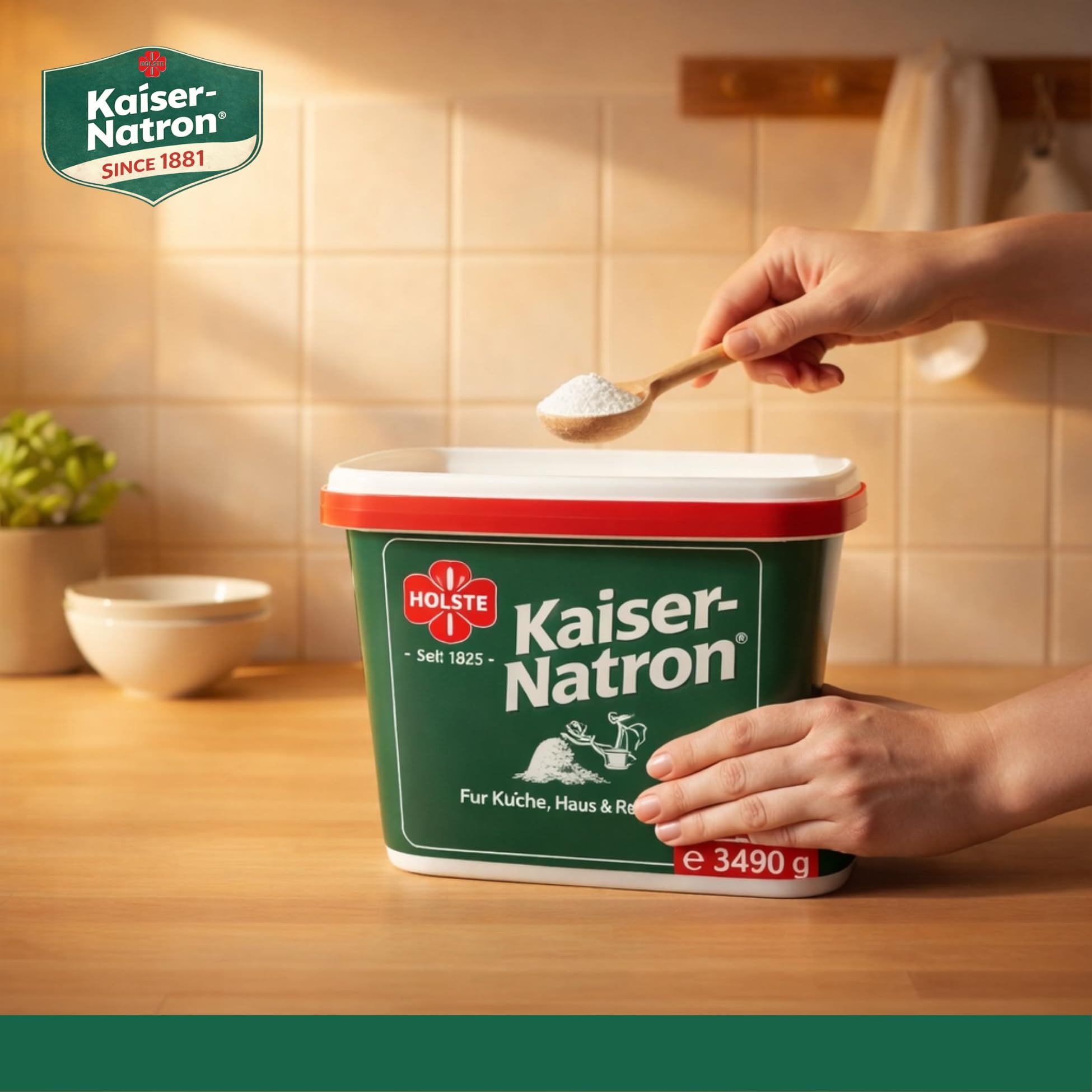 Kaiser Natron Das Original - Jetzt Neu - Im 3490g Vorteilspack - Wachen - Backen - Spülen - Gesundheit und noch vieles mehr - Seit 1825