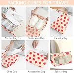 KPX 8 Set Packing Cubes for Travel, Luggage Packing Organizers Accessories Large Toiletries Bag for Clothes Shoes Cosmetics (Strawberry)