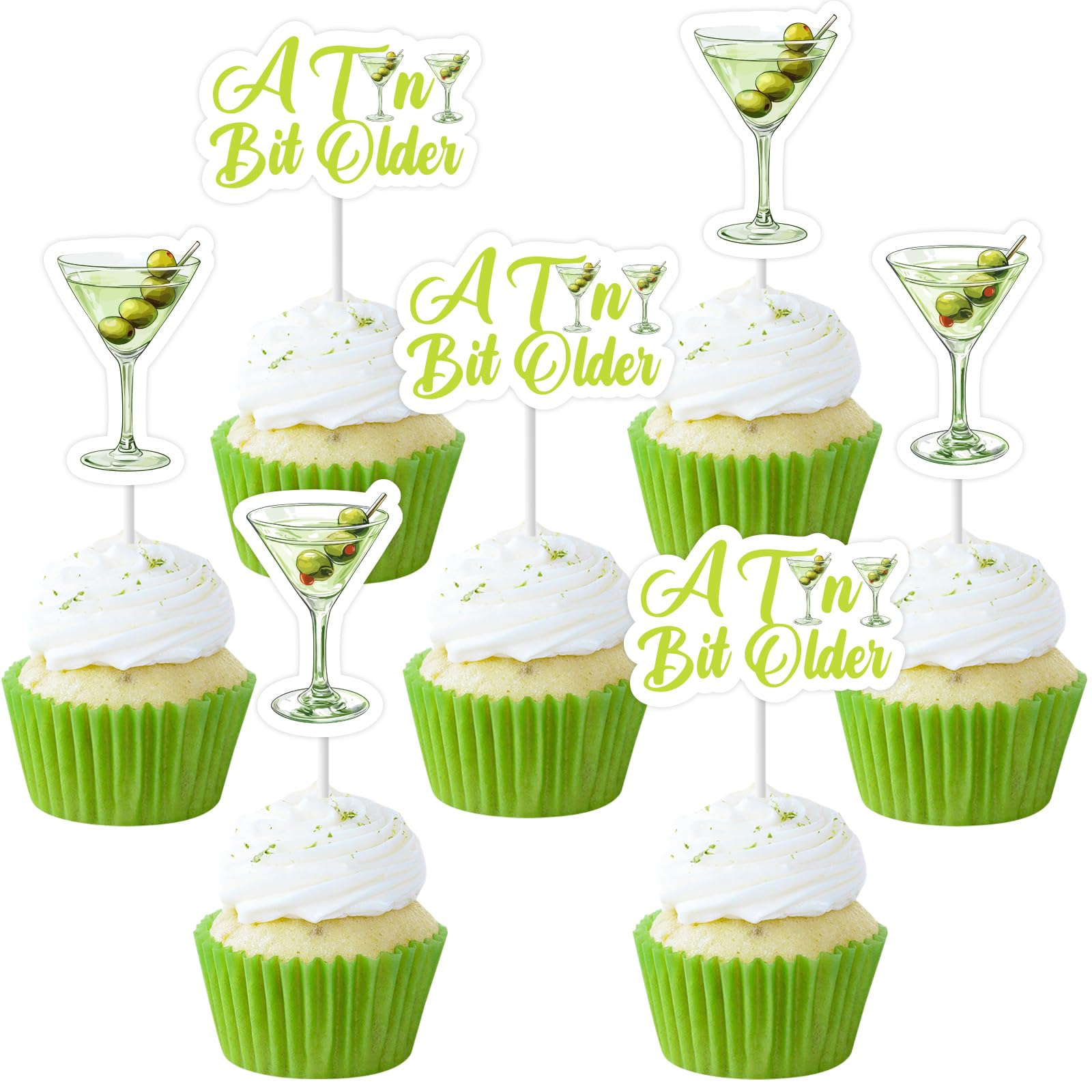Decoraciones de cumpleaños con temática de cóctel para mesas de postres 7