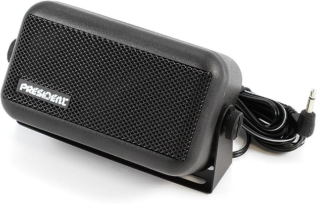 President 70047 External speaker HP-2 for CB radio, Schwarz (Schwarz)